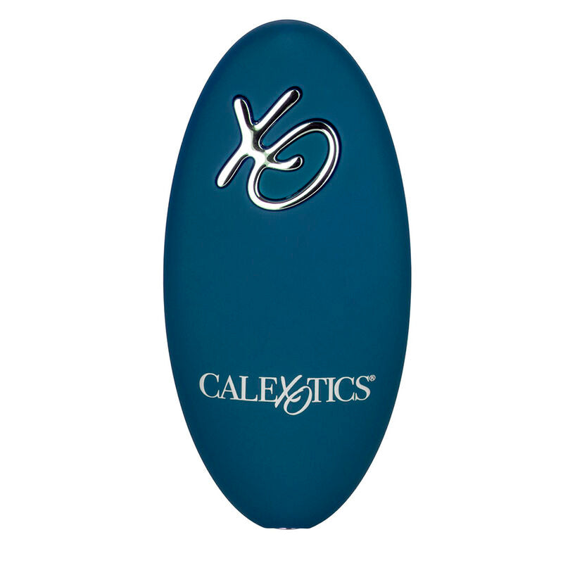 CALEXOTICS - MASAJEADOR DE MONTURA CON MOTOR DUAL Y CONTROL REMOTO AZUL