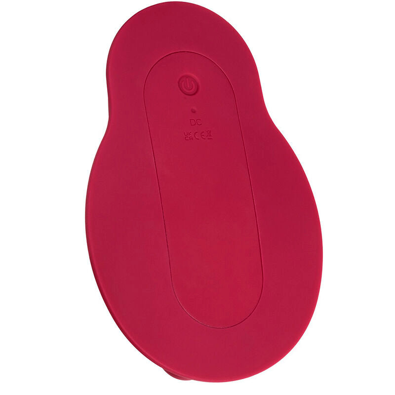 CALEXOTICS - MASAJEADOR DE MONTURA CON MOTOR DUAL Y CONTROL REMOTO ROJO