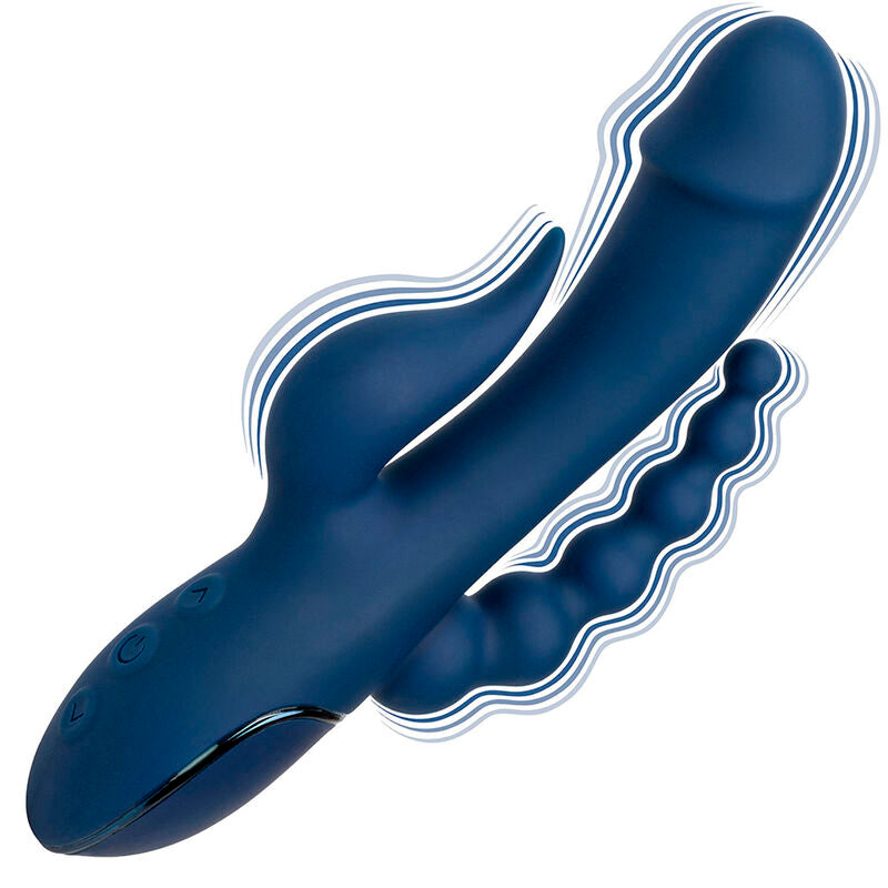 CALEXOTICS - VIBRADOR TRIPLE ORGASMO AZUL