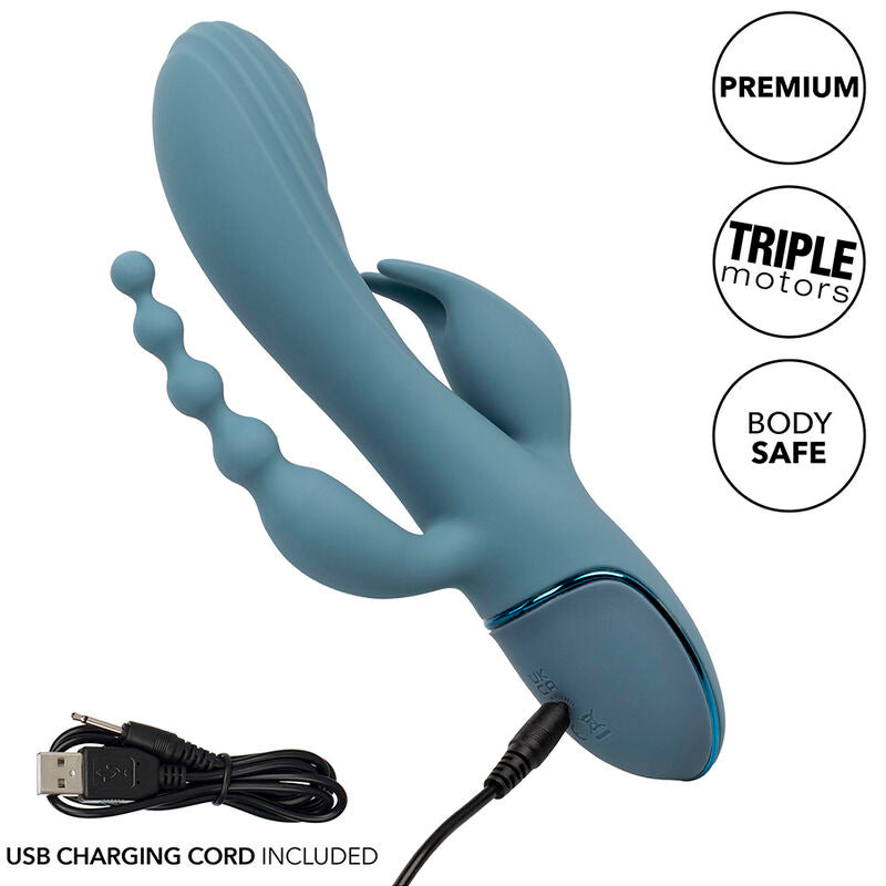 CALEXOTICS - VIBRADOR TRIPLE ECSTASY GRIS