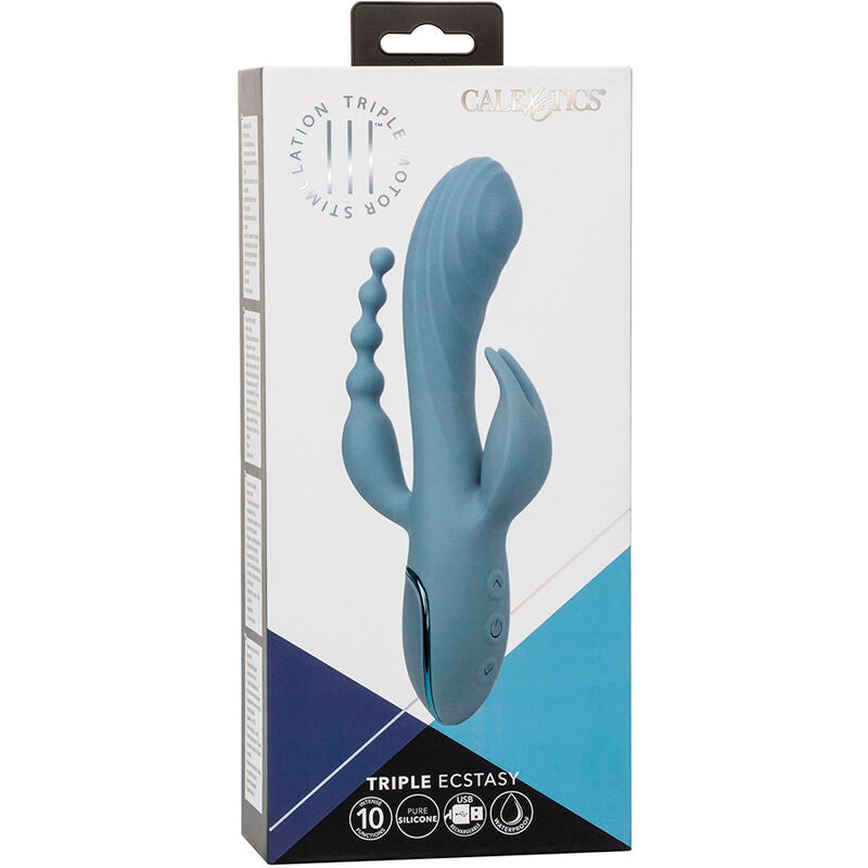 CALEXOTICS - VIBRADOR TRIPLE ECSTASY GRIS