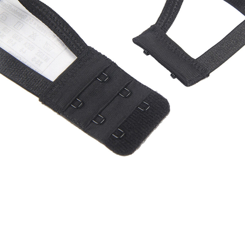 SUBBLIME - CONJUNTO 3 PIEZAS SUJETADOR + TANGA + LIGA DE ENCAJE NEGRO S/M