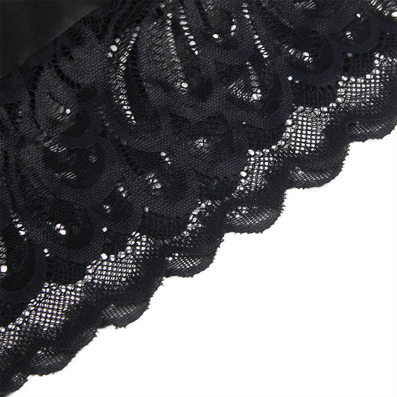 SUBBLIME - BABYDOLL CON PECHO ESTAMPADO FLORAL NEGRO S/M