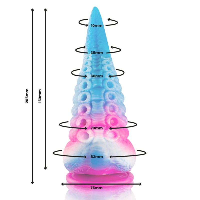 ÉPICO - DILDO PHORCYS TENTÁCULO AZUL TAMAÑO GRANDE