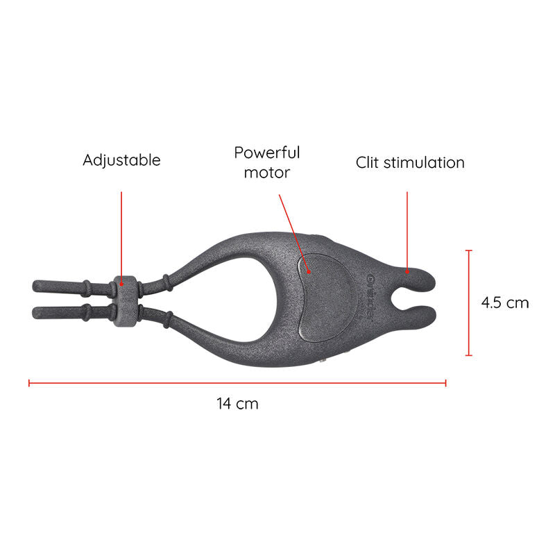 ONINDER - ANILLO VIBRADOR RECARGABLE AJUSTABLE PAMPA CON ESTIMULADOR DE CLÍTORIS DE 10 VELOCIDADES - APP GRATUITA
