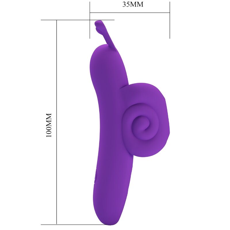 PODEROSO ESTIMULADOR DE DEDOS CARACOL MORADO