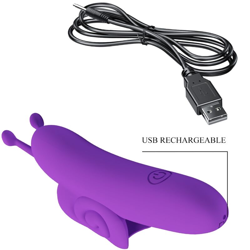 PODEROSO ESTIMULADOR DE DEDOS CARACOL MORADO