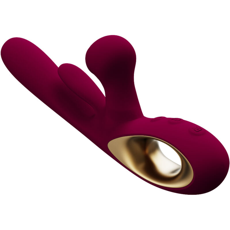 ARMONY - VIBRADOR DE IMPACTO SWING Y ESTIMULADOR DUAL MODELO 1 BURDEOS