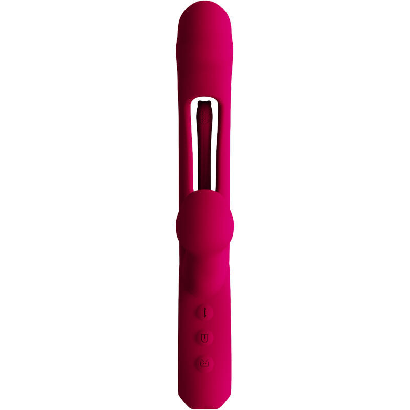 ARMONY - VIBRADOR DE IMPACTO SWING Y ESTIMULADOR DUAL MODELO 2 BURDEOS