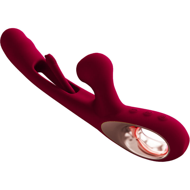 ARMONY - VIBRADOR DE IMPACTO SWING Y ESTIMULADOR DUAL MODELO 2 BURDEOS