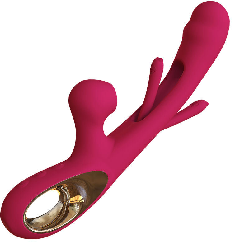 ARMONY - VIBRADOR DE IMPACTO SWING Y ESTIMULADOR DUAL MODELO 2 BURDEOS