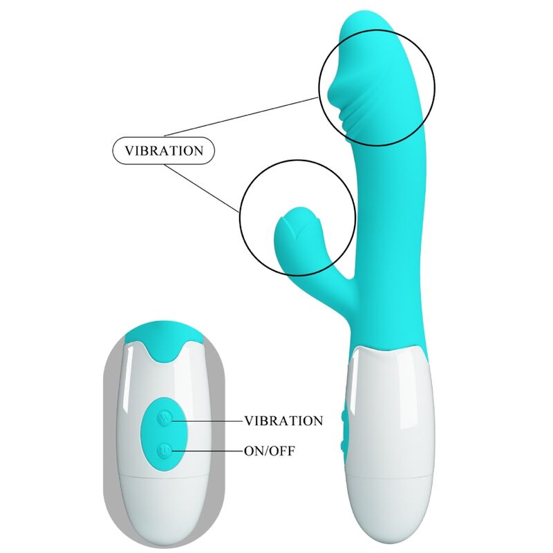 PRETTY LOVE - VIBRADOR PUNTO G SNAPPY VERDE AGUA