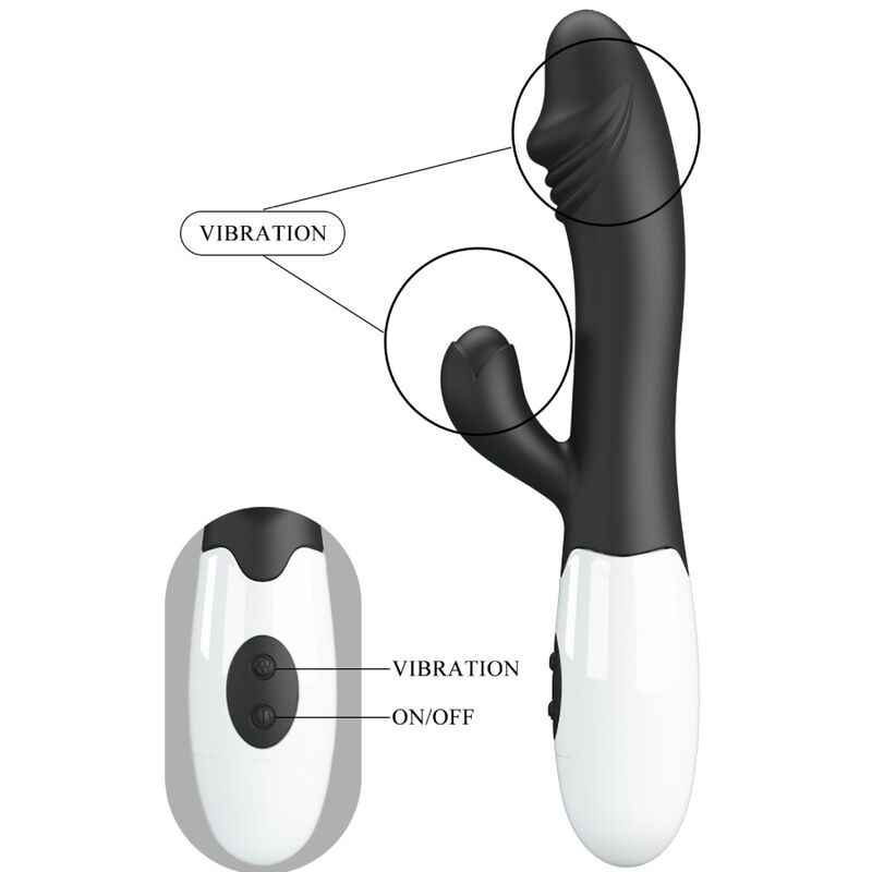 PRETTY LOVE - VIBRADOR PUNTO G SNAPPY NEGRO