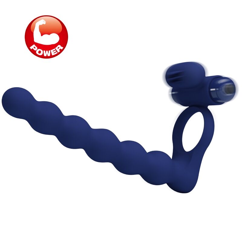 PRETTY LOVE - ANILLO VIBRADOR AJMAL CON TAPÓN AZUL