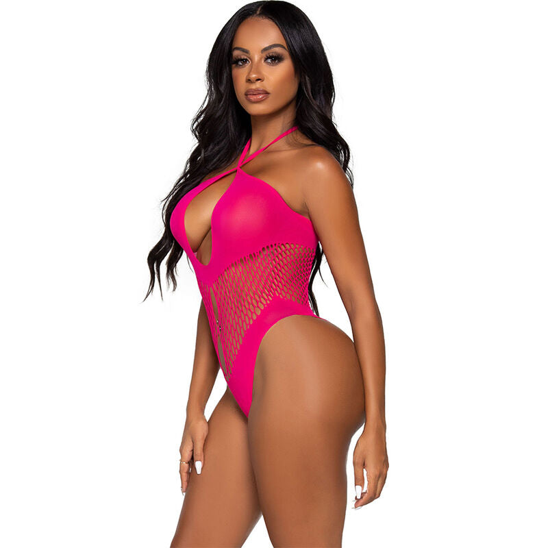 LEG AVENUE - BODY NARANJA CON ESCOTE ABIERTO Y CRUZADO