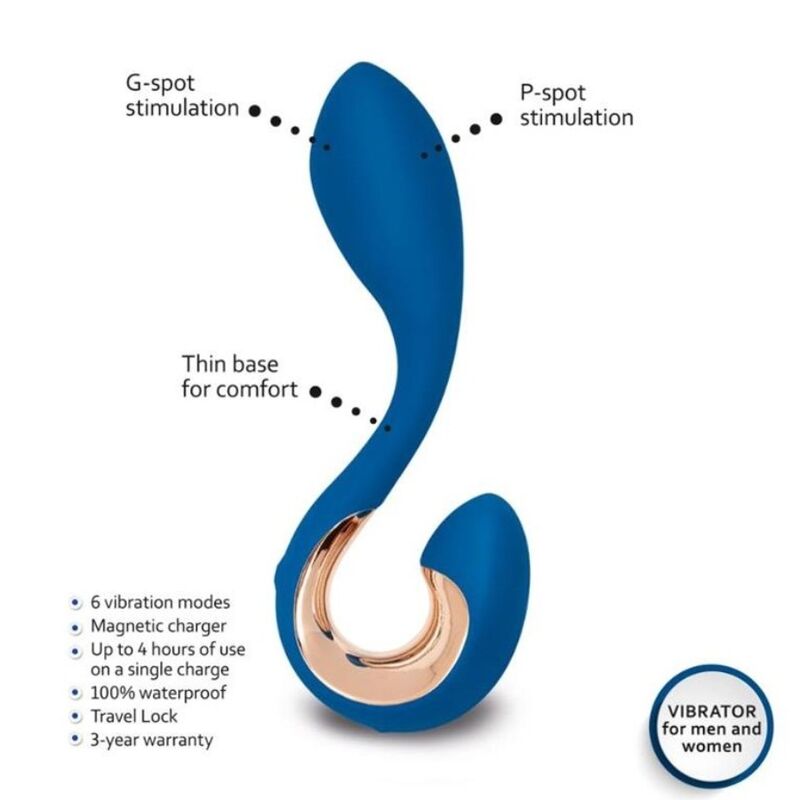 G-VIBE - GPOP 2 GEP VIBRADOR PUNTA AZUL INDIGO