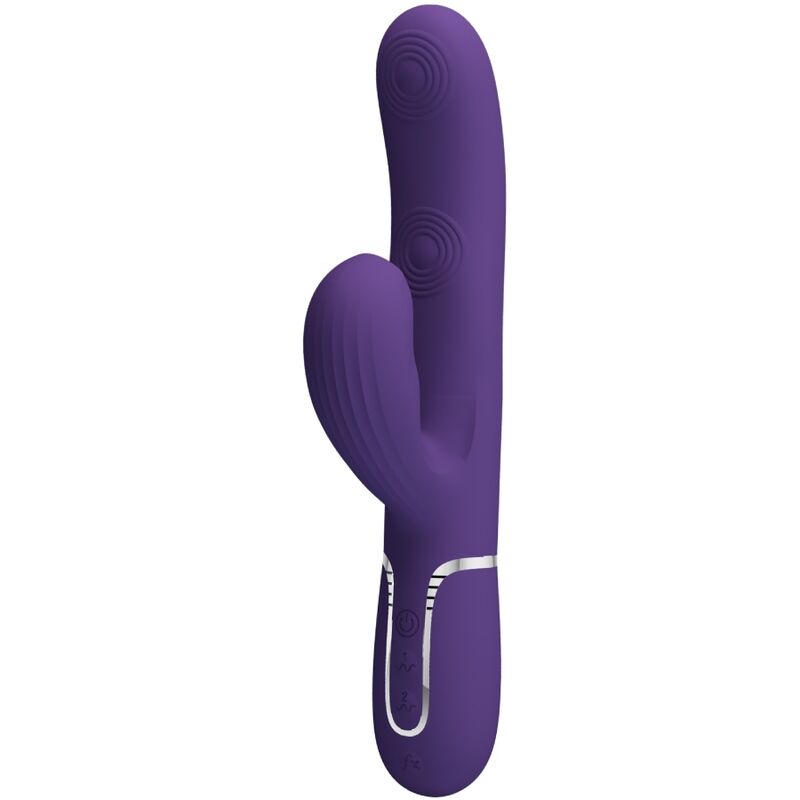 PRETTY LOVE - VIBRADOR PUNTO G MULTIFUNCIÓN 3 EN 1 PERLITA MORADO