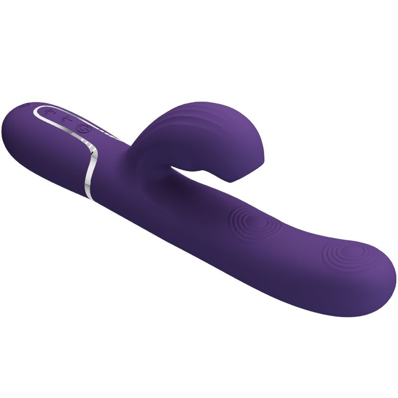 PRETTY LOVE - VIBRADOR PUNTO G MULTIFUNCIÓN 3 EN 1 PERLITA MORADO