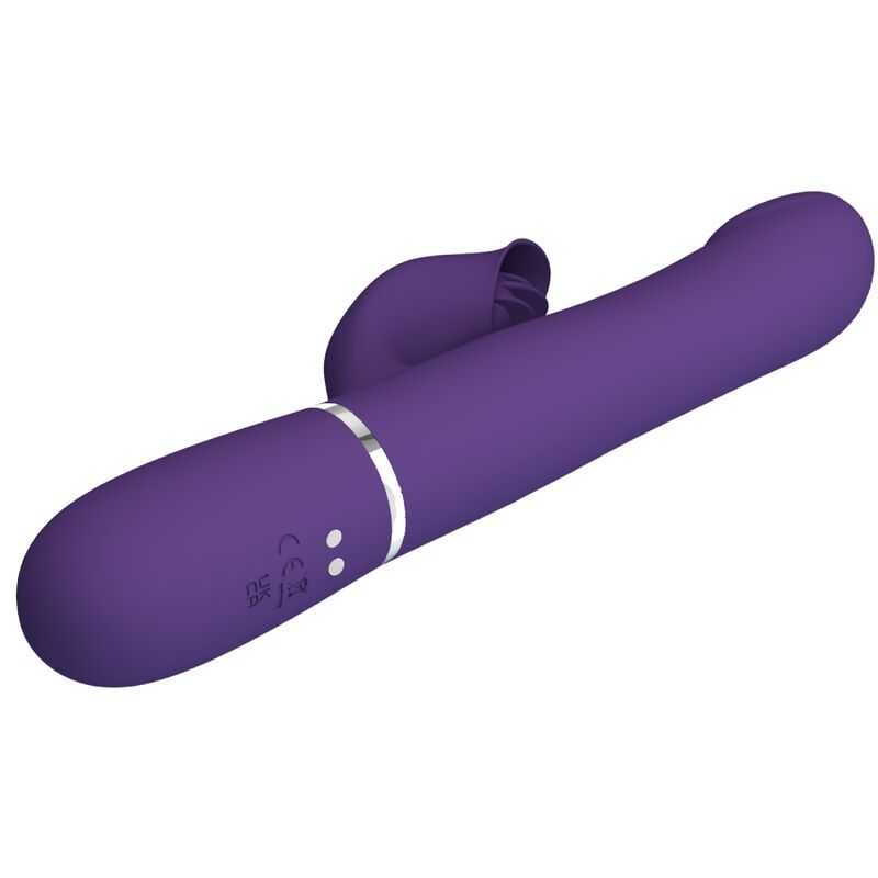 PRETTY LOVE - ZALIN 4 IN 1 PEARL RABBIT VIBRATOR PURPLE
