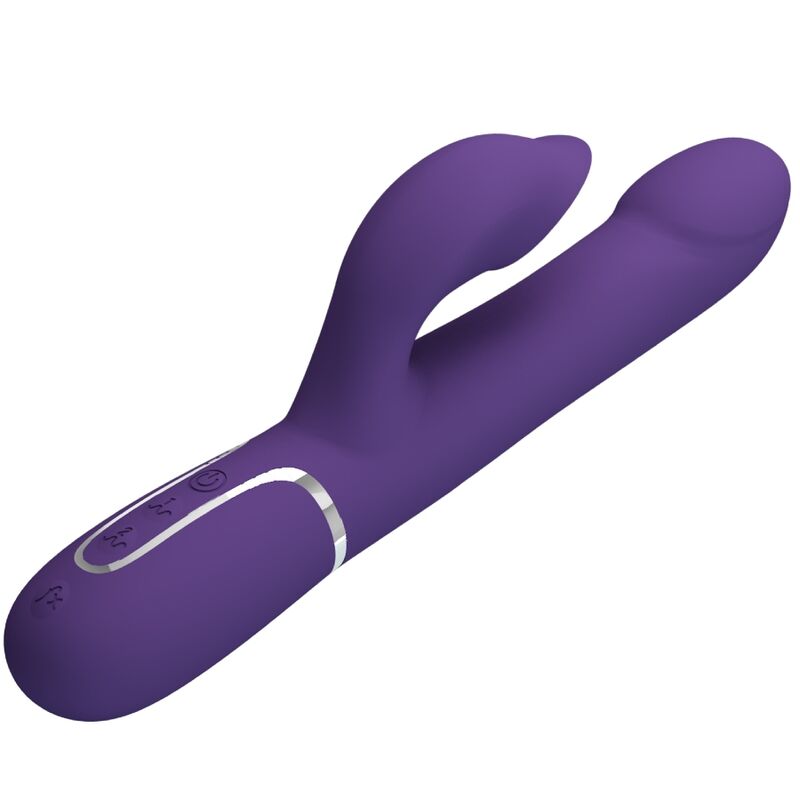 PRETTY LOVE - ZALIN 4 IN 1 PEARL RABBIT VIBRATOR PURPLE