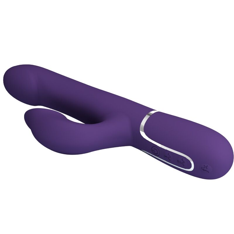 PRETTY LOVE - ZALIN 4 IN 1 PEARL RABBIT VIBRATOR PURPLE