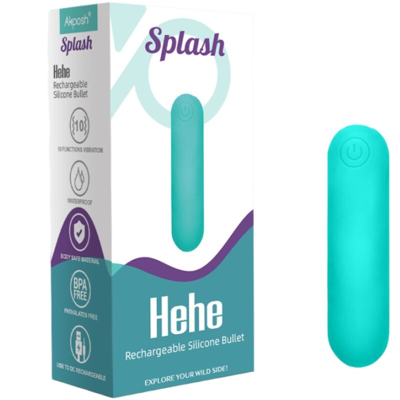 SPLASH HEHE VIBRADOR BALA SILICONE 10 VIBRAÇÕES 65 X 15 CM VERDE