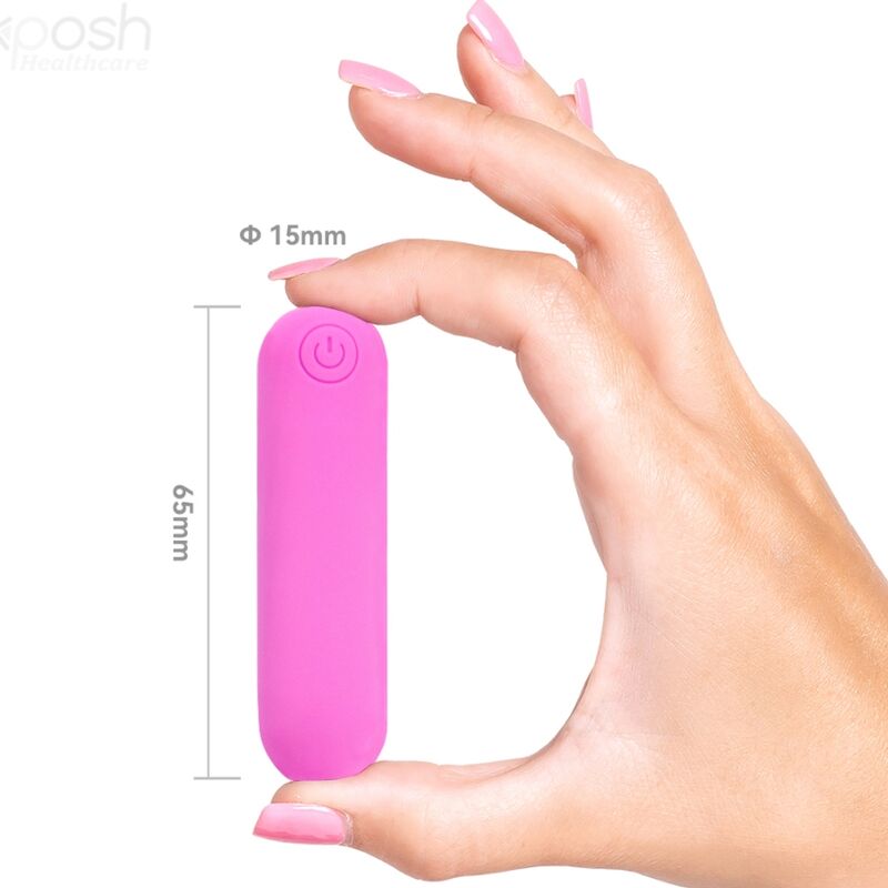 SPLASH HEHE VIBRADOR BALA SILICONE 10 VIBRAÇÕES 65 X 15 CM ROSA