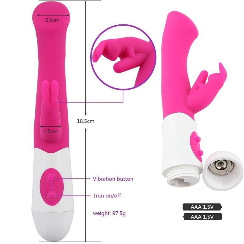 ARMONY - VIBRADOR Y ESTIMULADOR CONEJO PUNTO G 10 VELOCIDADES ROSA