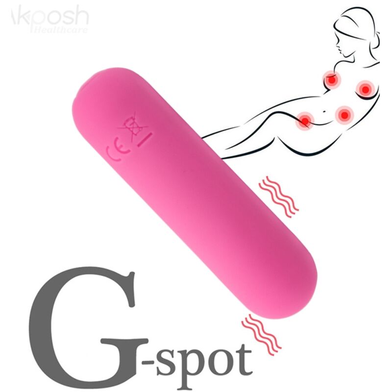SPLASH HAHA VIBRADOR BALA SILICONE 10 VIBRAÇÕES 75 X 19 CM ROSA