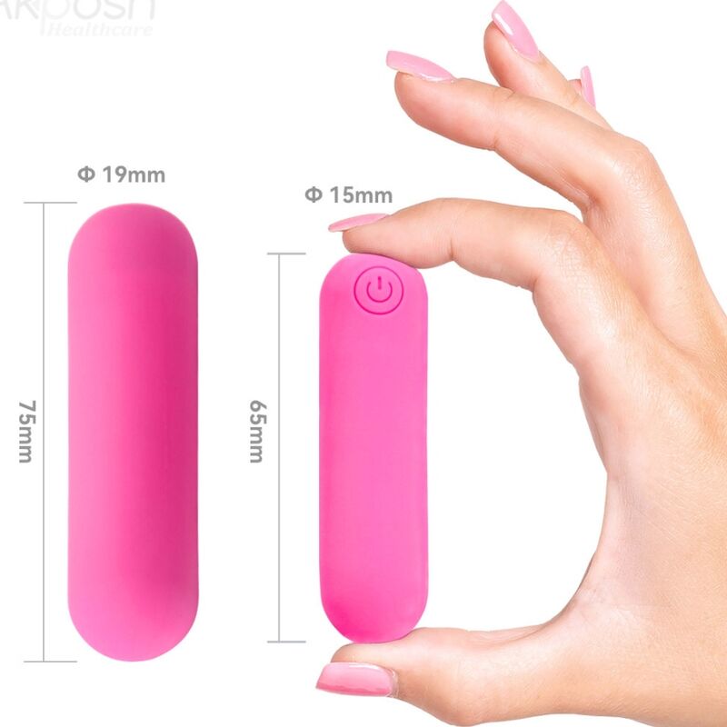 SPLASH HAHA VIBRADOR BALA SILICONE 10 VIBRAÇÕES 75 X 19 CM ROSA
