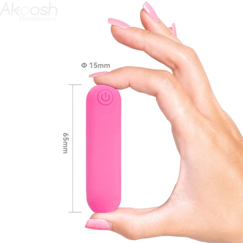 SPLASH JOLINE VIBRADOR BALA SILICONE CONTROLE REMOTO 10 VIBRAÇÕES 65 X 15 CM ROSA