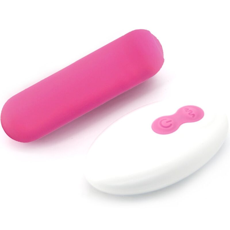 SPLASH JOIE VIBRADOR BULLET SILICONE CONTROLE REMOTO 10 VIBRAÇÕES 75 X 19 CM ROSA