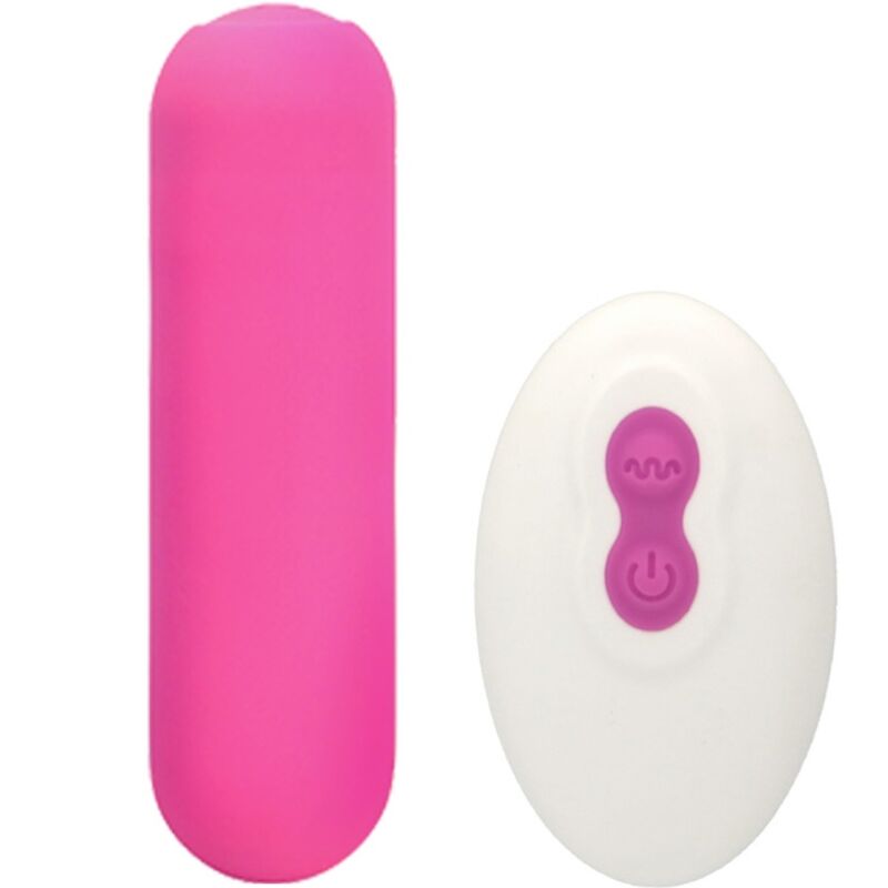 SPLASH JOIE VIBRADOR BULLET SILICONE CONTROLE REMOTO 10 VIBRAÇÕES 75 X 19 CM ROSA