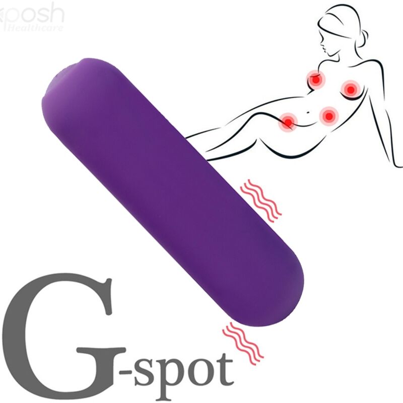 SPLASH JOIE VIBRADOR BULLET SILICONE CONTROLE REMOTO 10 VIBRAÇÕES 75 X 19 CM ROXO