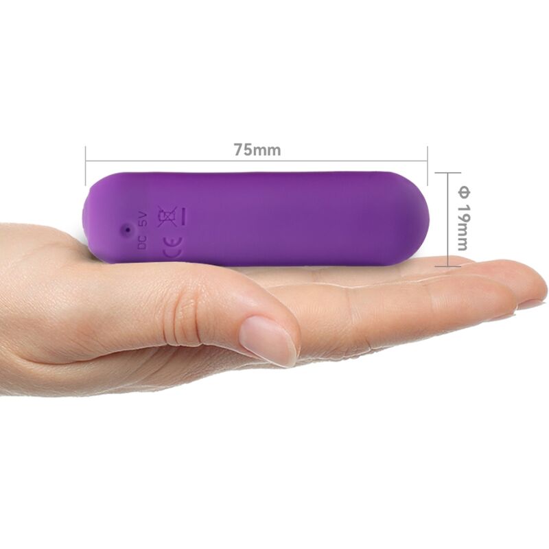 SPLASH JOIE VIBRADOR BULLET SILICONE CONTROLE REMOTO 10 VIBRAÇÕES 75 X 19 CM ROXO
