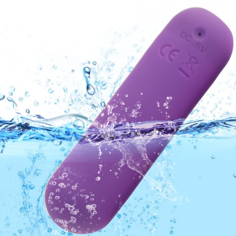 SPLASH JOIE VIBRADOR BULLET SILICONE CONTROLE REMOTO 10 VIBRAÇÕES 75 X 19 CM ROXO