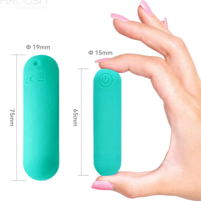 SPLASH HAHA VIBRADOR BALA SILICONE 10 VIBRAÇÕES 75 X 19 CM VERDE