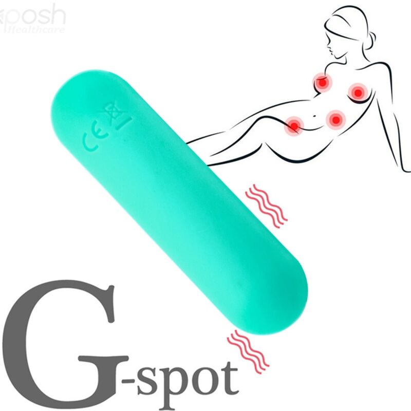 SPLASH JOLINE VIBRADOR BULLET SILICONE CONTROLE REMOTO 10 VIBRAÇÕES 65 X 15 CM VERDE