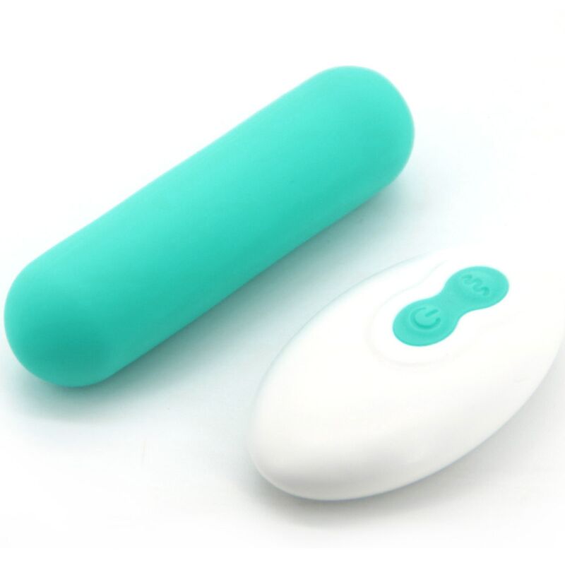 SPLASH JOIE VIBRADOR BULLET SILICONE CONTROLE REMOTO 10 VIBRAÇÕES 75 X 19 CM VERDE
