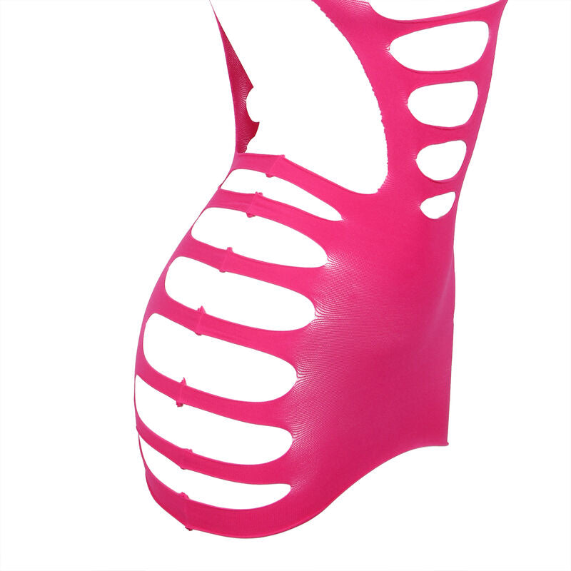 SUBBLIME - 952273 VESTIDO ROSA MANGA LARGA CON RED ELÁSTICA TALLA ÚNICA