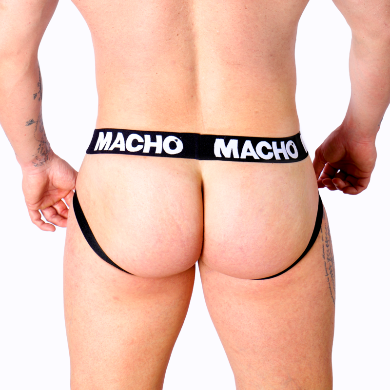 HOMBRE - MX27GR JOCK PIEL GRIS BEIGE M