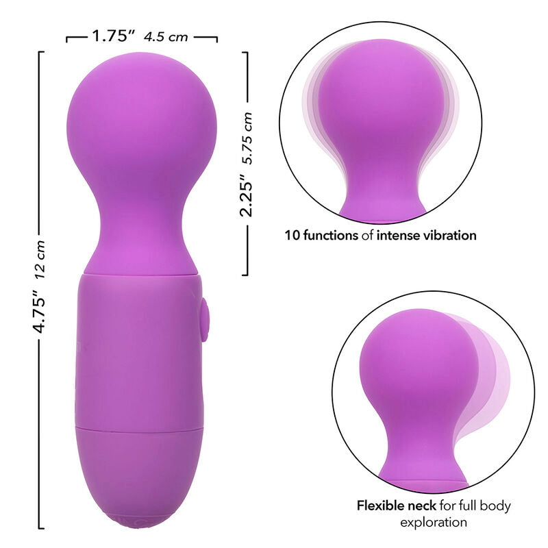 CALEXOTICS - PRIMER MASAJEADOR RECARGABLE 10 VIBRACIONES MORADO