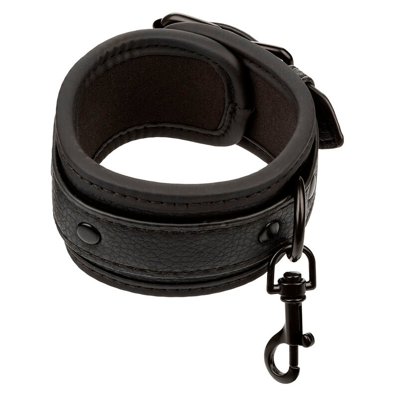 CALEXOTICS - PUÑOS DE TOBILLO DE CUERO AJUSTABLES NOCTURNAL NEGROS