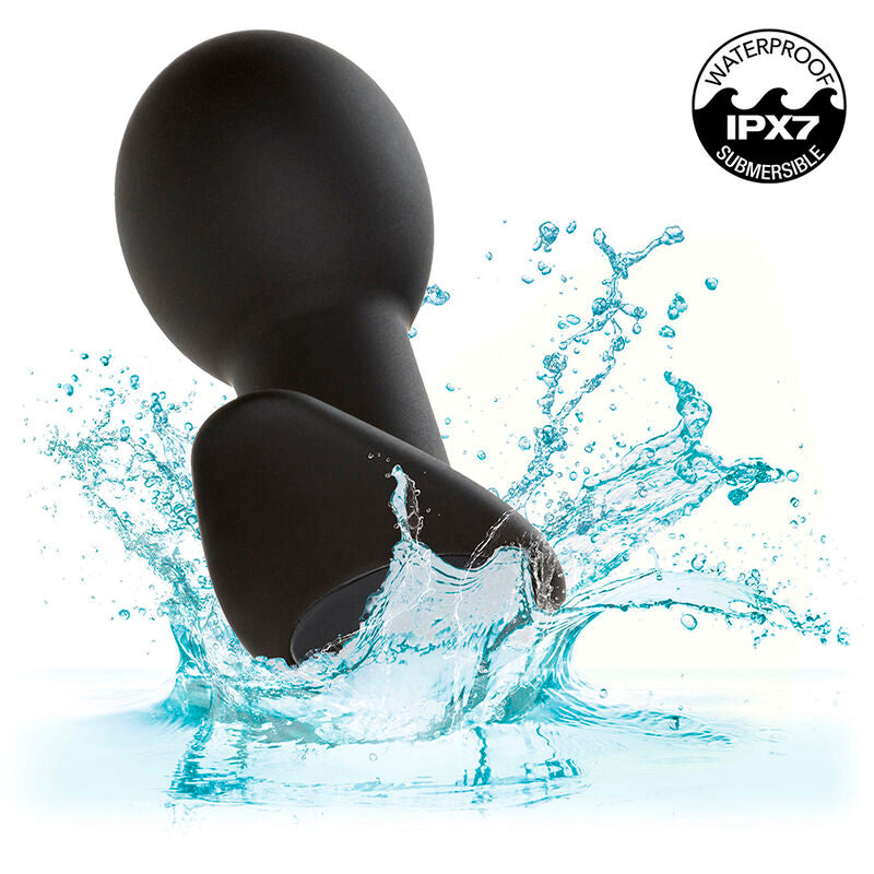 CALEXOTICS - PLUG ANAL ROCK BOTTOM 10 VIBRACIONES SILICONA NEGRO