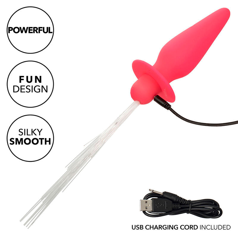 CALEXOTICS - PLUG ANAL ILUMINADO SOUTHERN LIGHTS 10 VIBRACIONES SILICONA ROSA