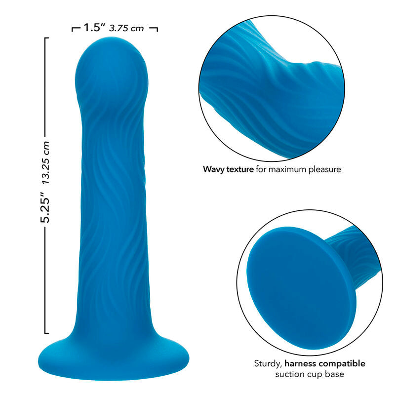 CALEXOTICS - TAPÓN ANAL WAVE RIDER RIPPLE AZUL