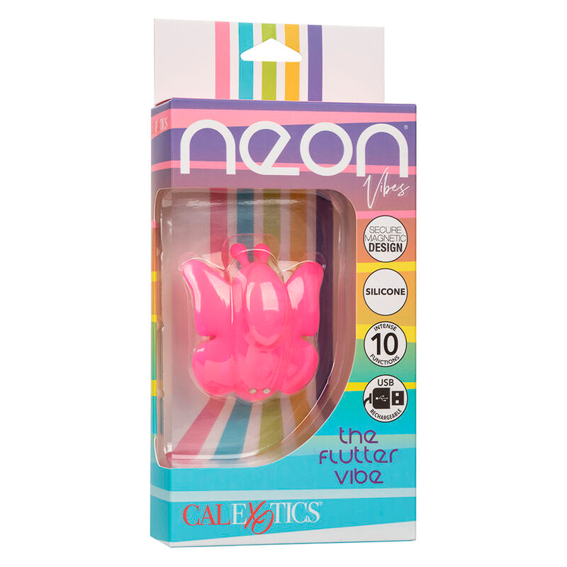 CALEXOTICS - ESTIMULADOR VIBRADOR FLUTTER VIBE NEON VIBES 10 VIBRACIONES ROSA