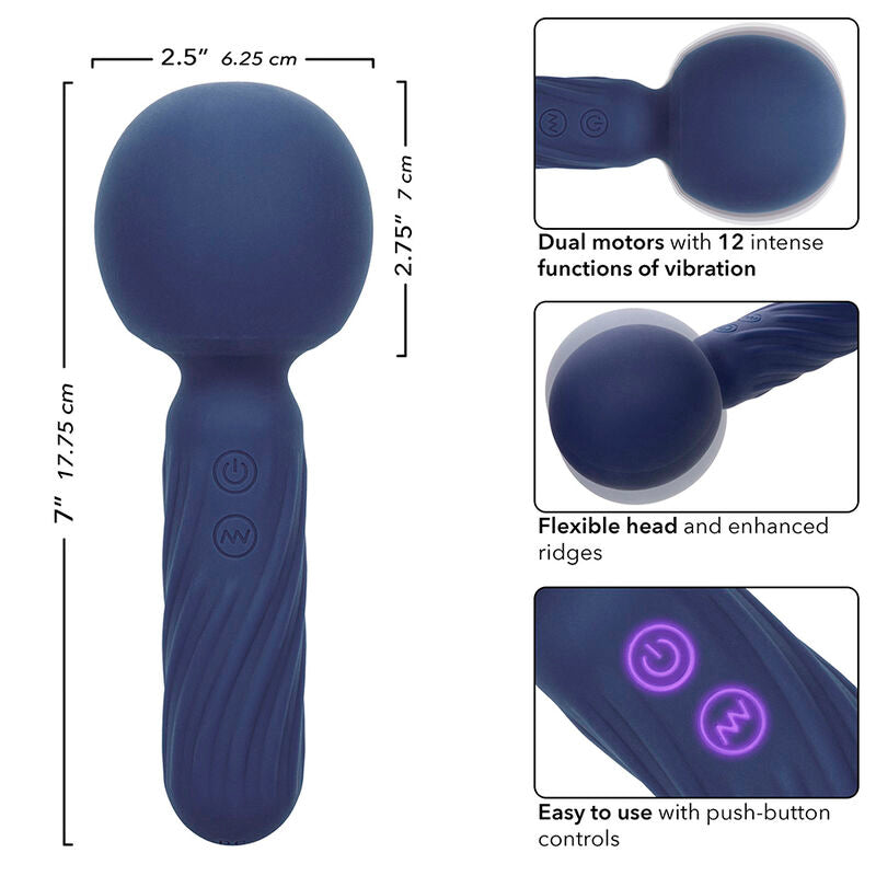 CALEXOTICS - MASAJEADOR CHARISMA SEDUCTION 12 FUNCIONES 17,75 CM X 6,25 CM MORADO