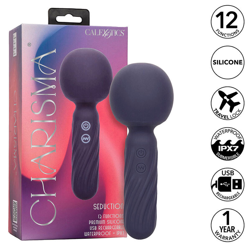 CALEXOTICS - MASAJEADOR CHARISMA SEDUCTION 12 FUNCIONES 17,75 CM X 6,25 CM MORADO