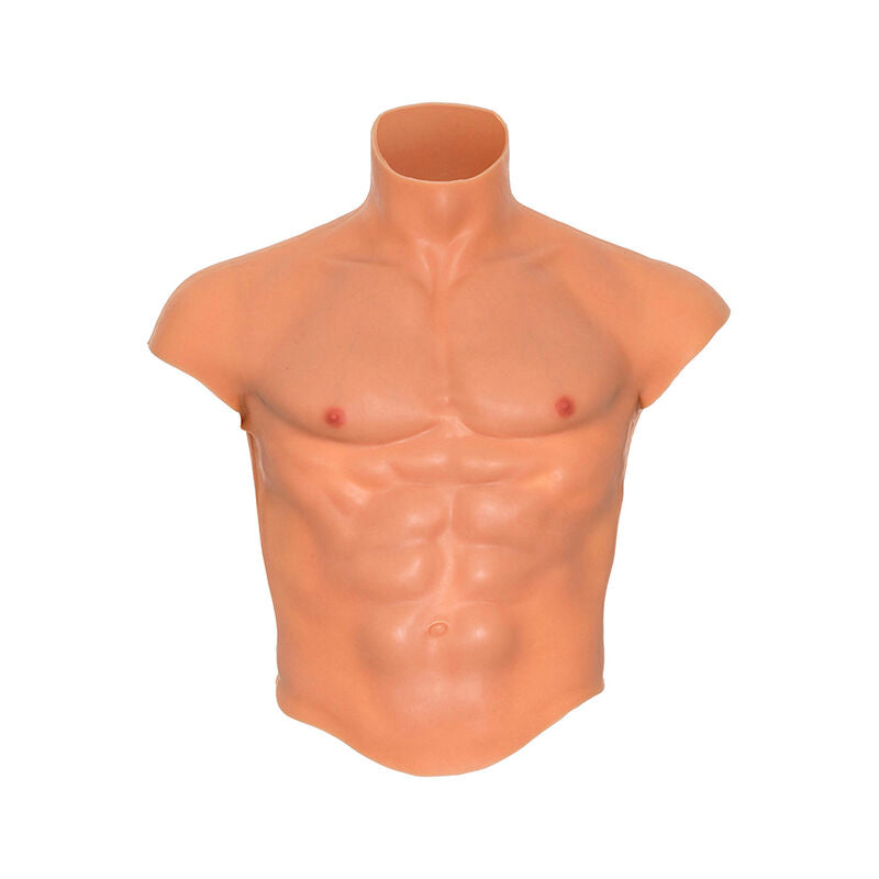 DESEO OCULTO - CAMISA DE TORSO MASCULINO DE SILICONA ALTER EGO CON ABS CARNE